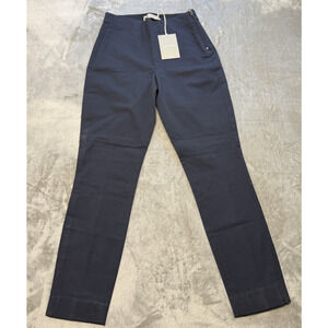Everlane The Side-Zip Pant Women 4 Stretch Blue Ankle Work Office Slacks NWT